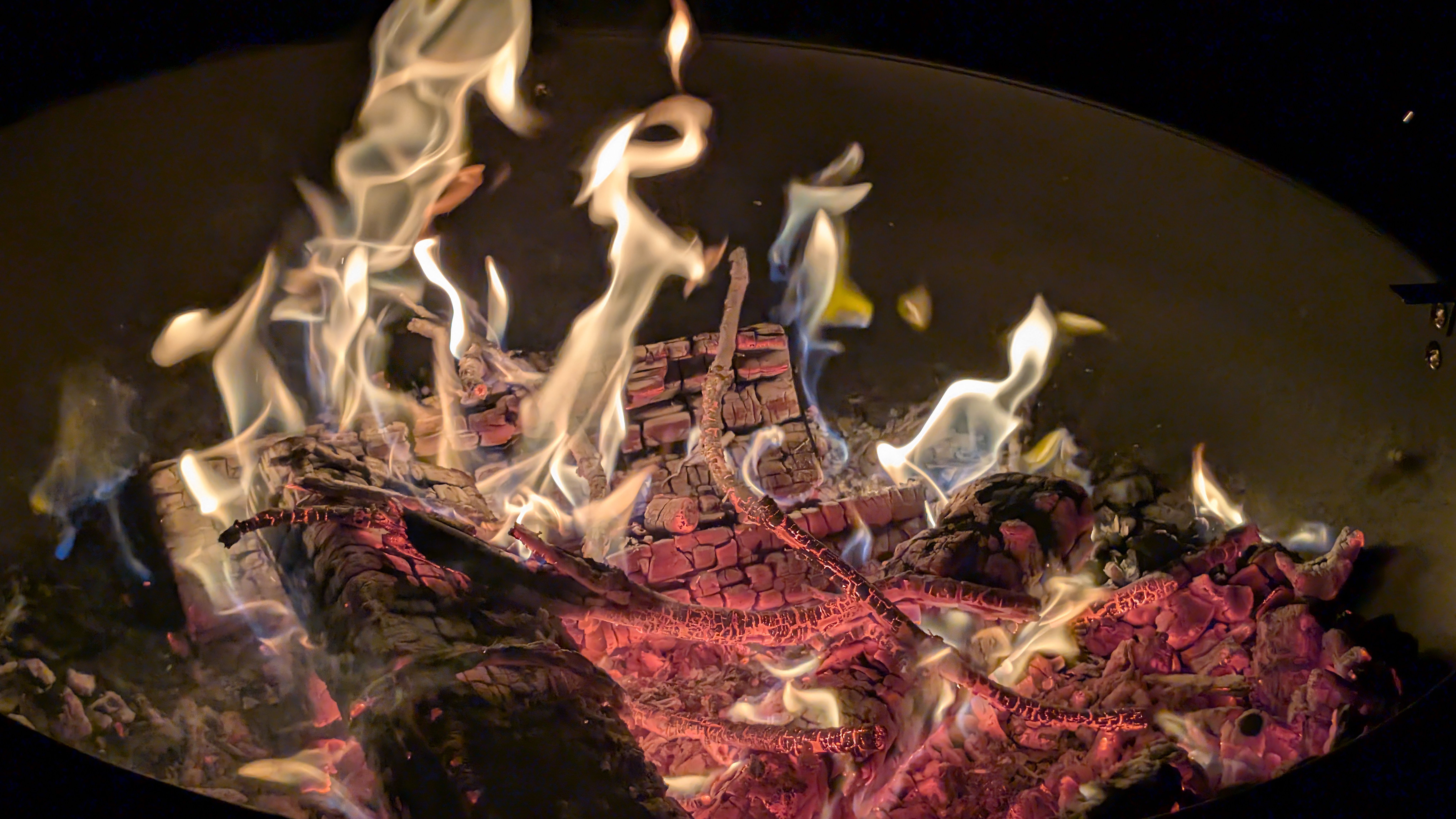 A comforting backyard fire, reminding me to slow down
